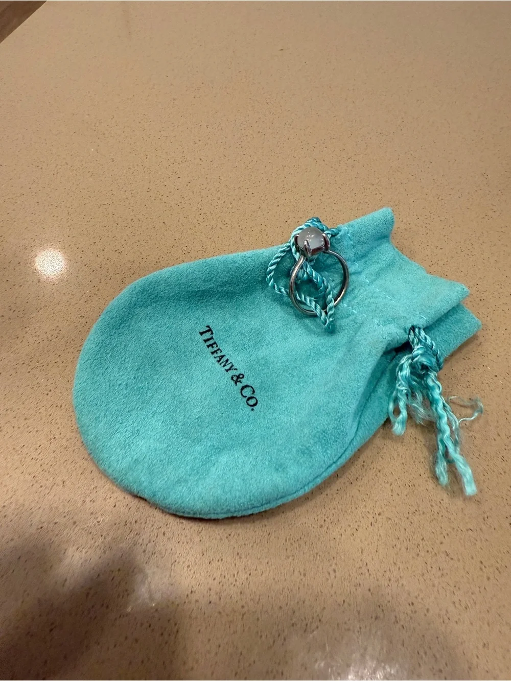 Tiffany & Co. Sugar Stacks Sterling Silver Ring + Tiffany Pouch size 9